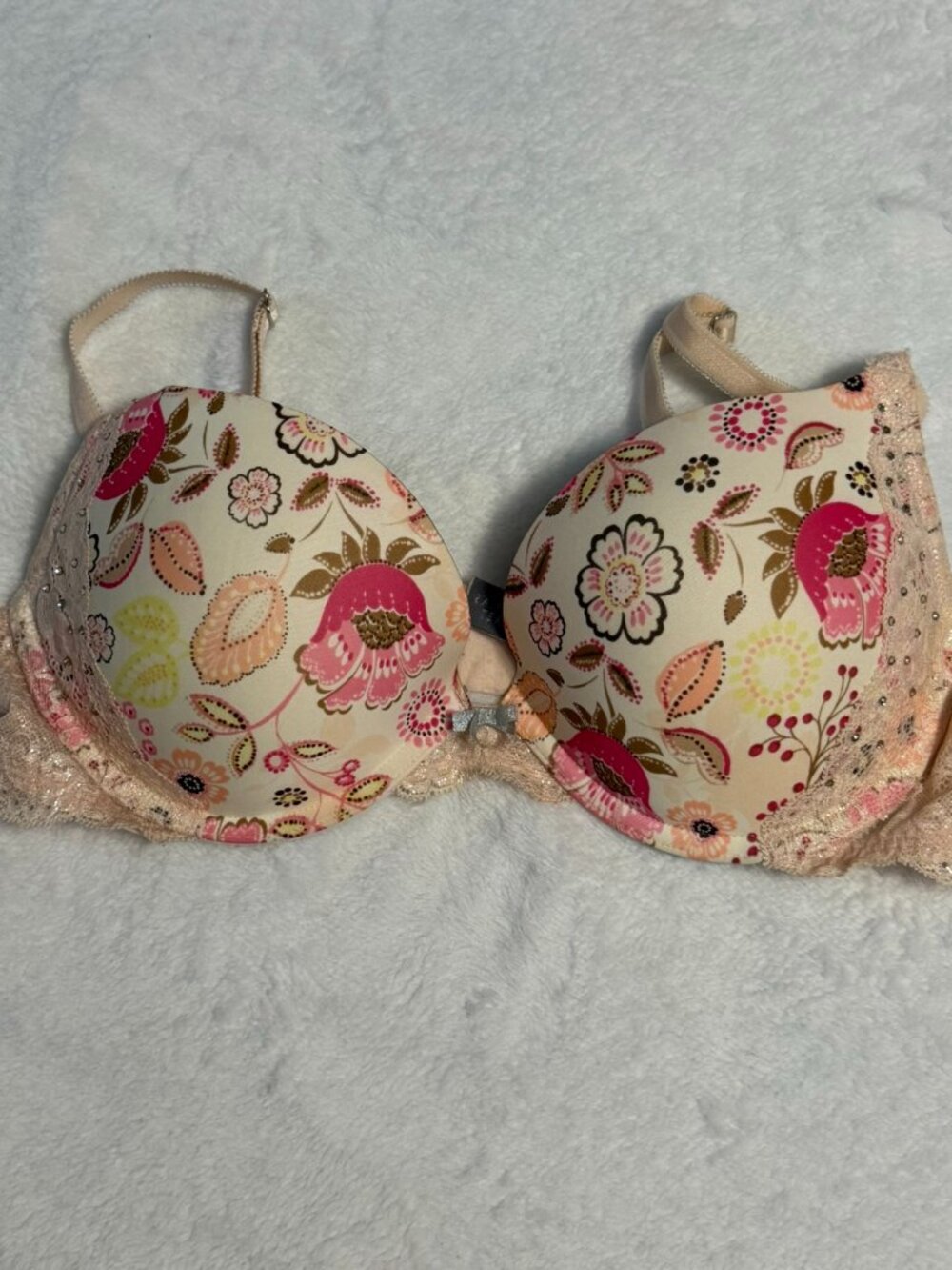 Victoria's Secret Dream Angels Push-Up Bra Floral Lace 36C